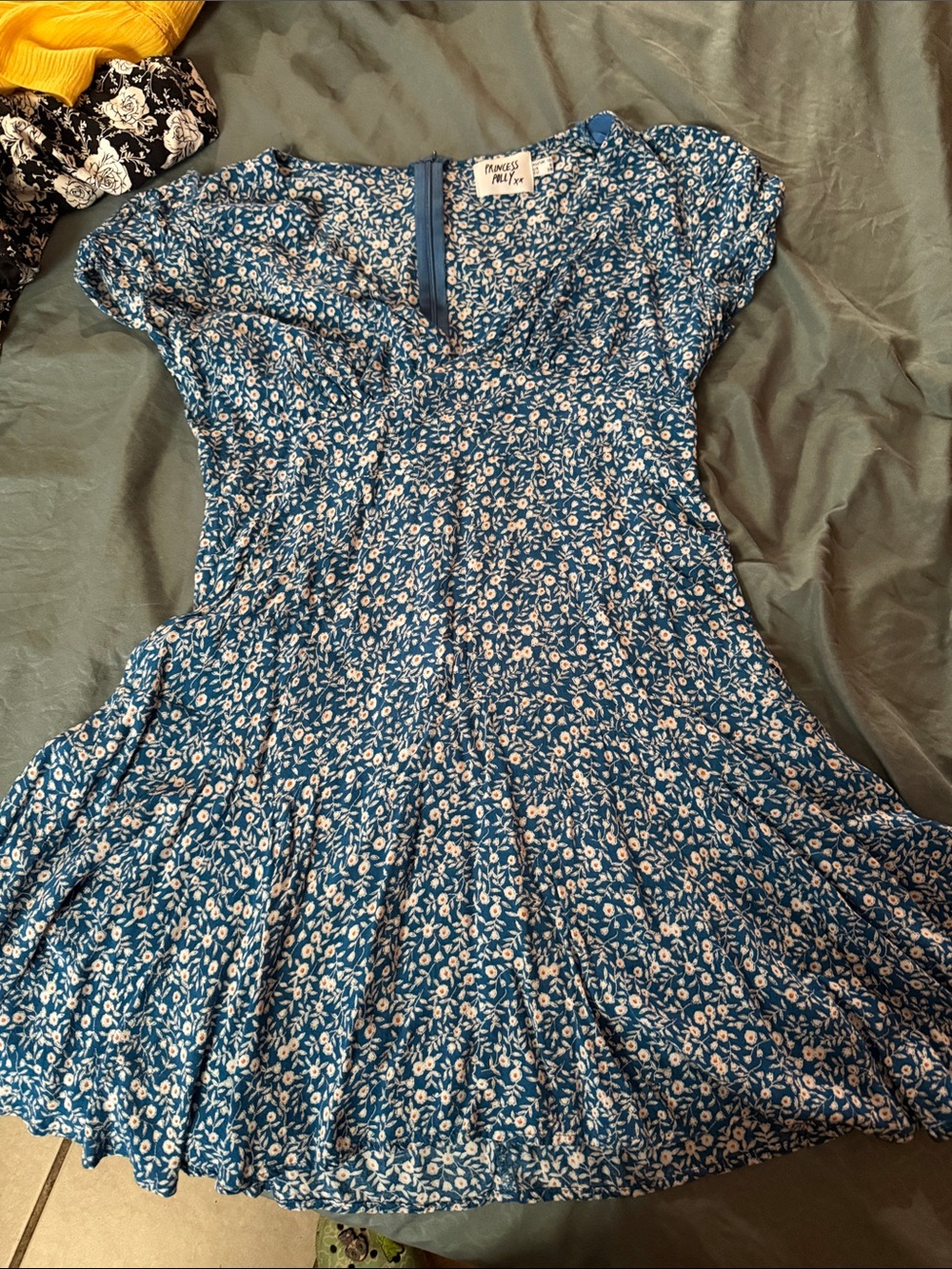 Princess Polly Blue Floral Mini Dress